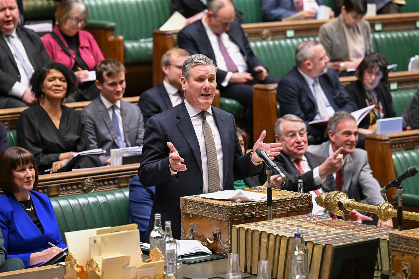 Labour leader Sir Keir Starmer speaking after Chancellor of the Exchequer Jeremy Hunt delivered his Budget (UK Parliament/Maria Unger/PA)