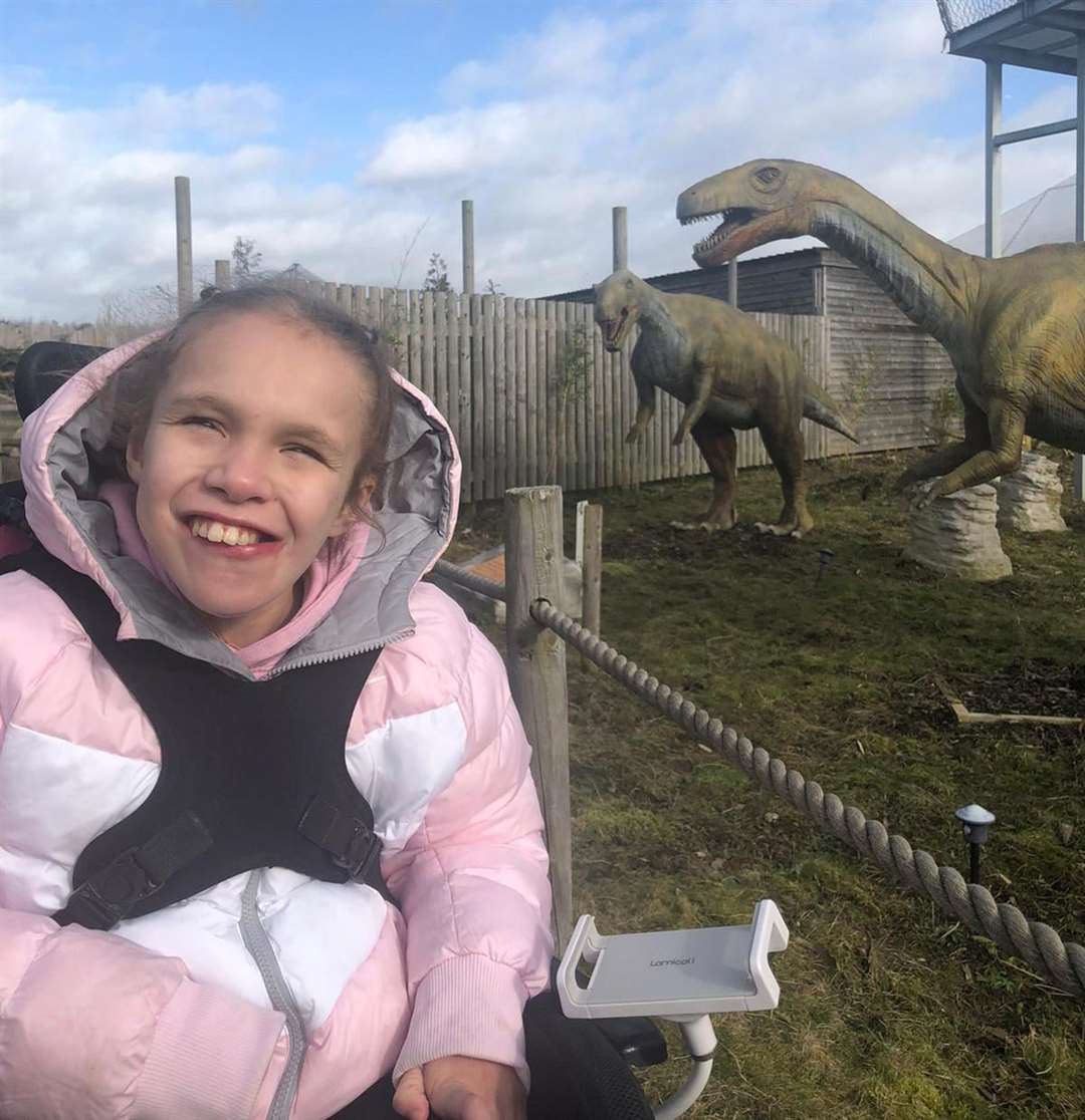 Emma Appleby’s daughter Teagan suffers from a severe form of epilepsy and often visits Wingham Wildlife Park. Picture: Emma Appleby