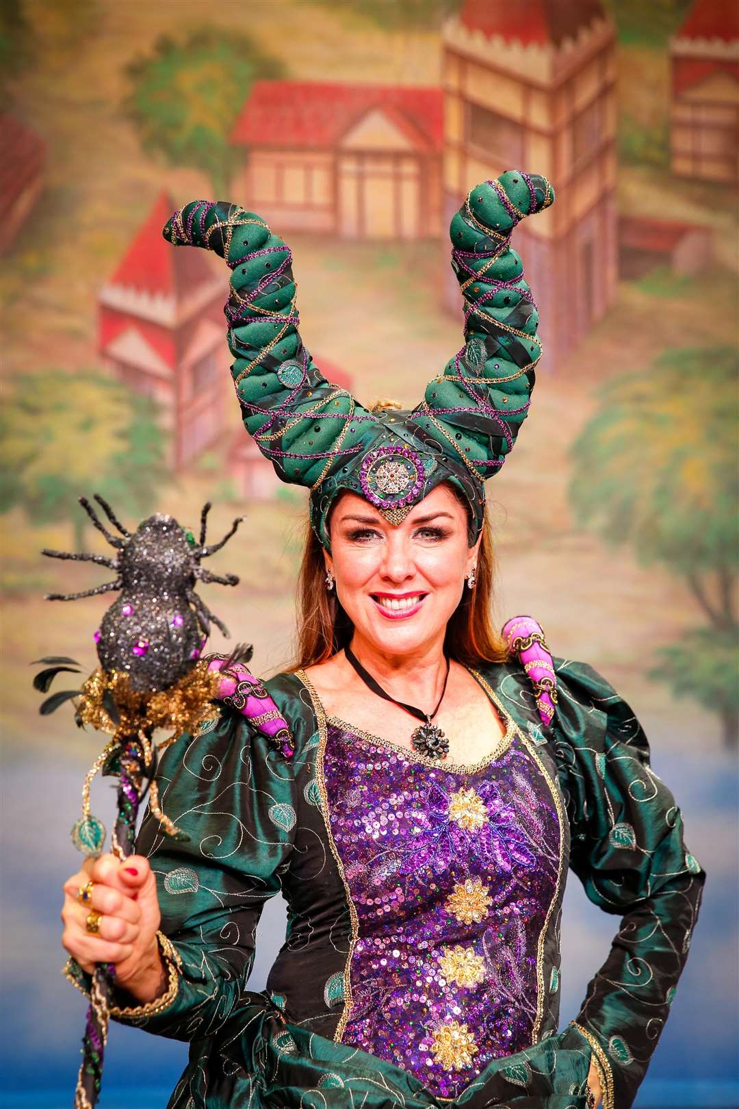 Sleeping Beauty at The Assembly Hall, Tunbridge Wells. Photocall. Claire Sweeney playing the Evil Fairy. Picture: Matthew Walker. (5876979)