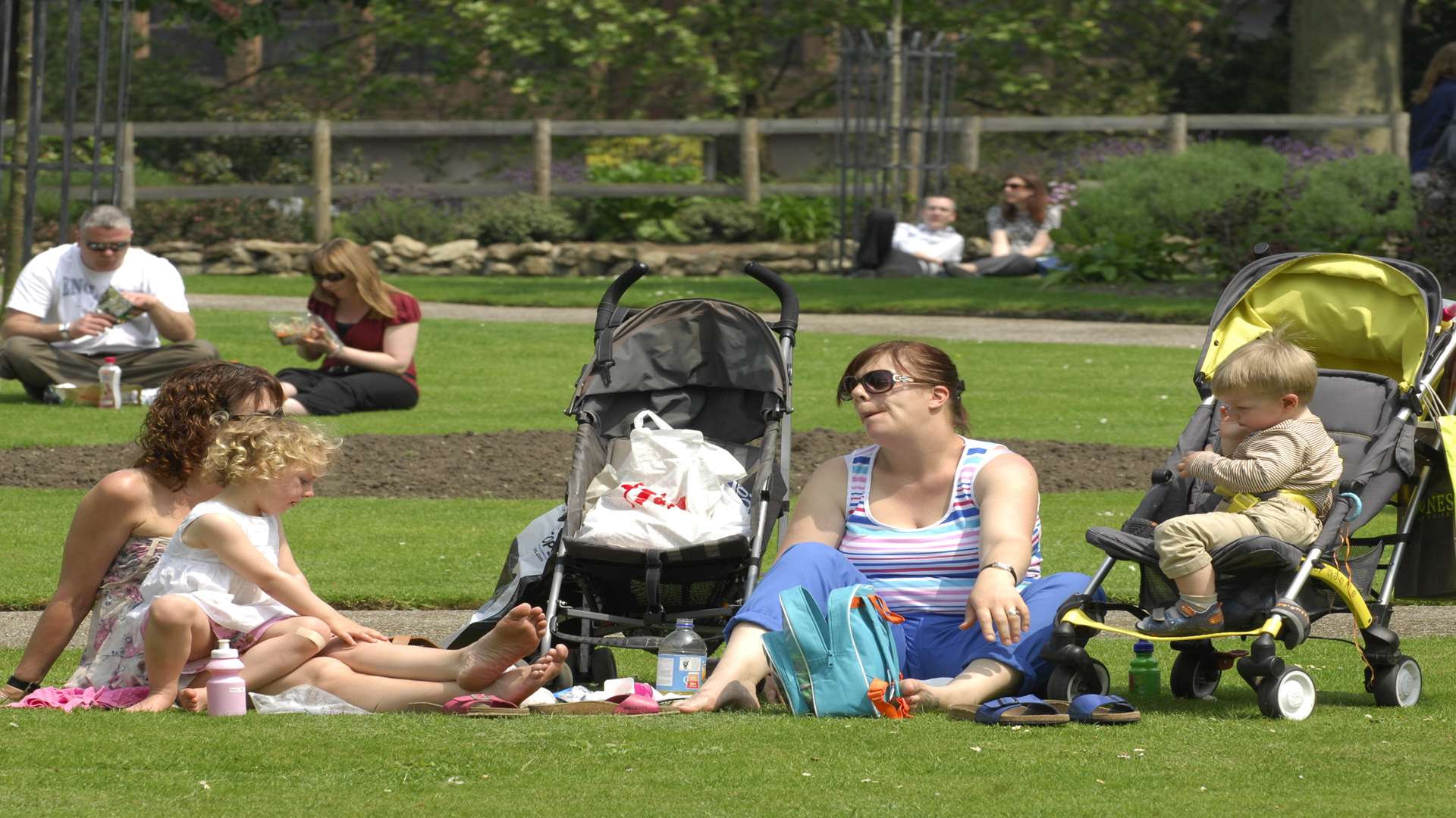 People donned shorts during the summer months in Brenchley Gardens