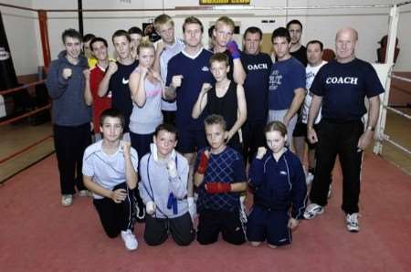 Members of the boxing club