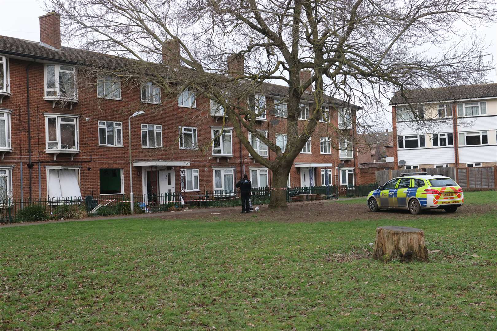 Police and fire crews have been called to reports of an explosion at a flat in Catlyn Close, East Malling. Photo: UKNIP