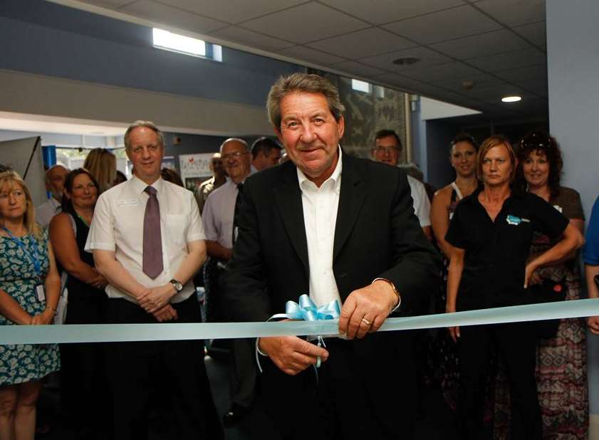 Gordon Henderson officially opens the cafe and hub