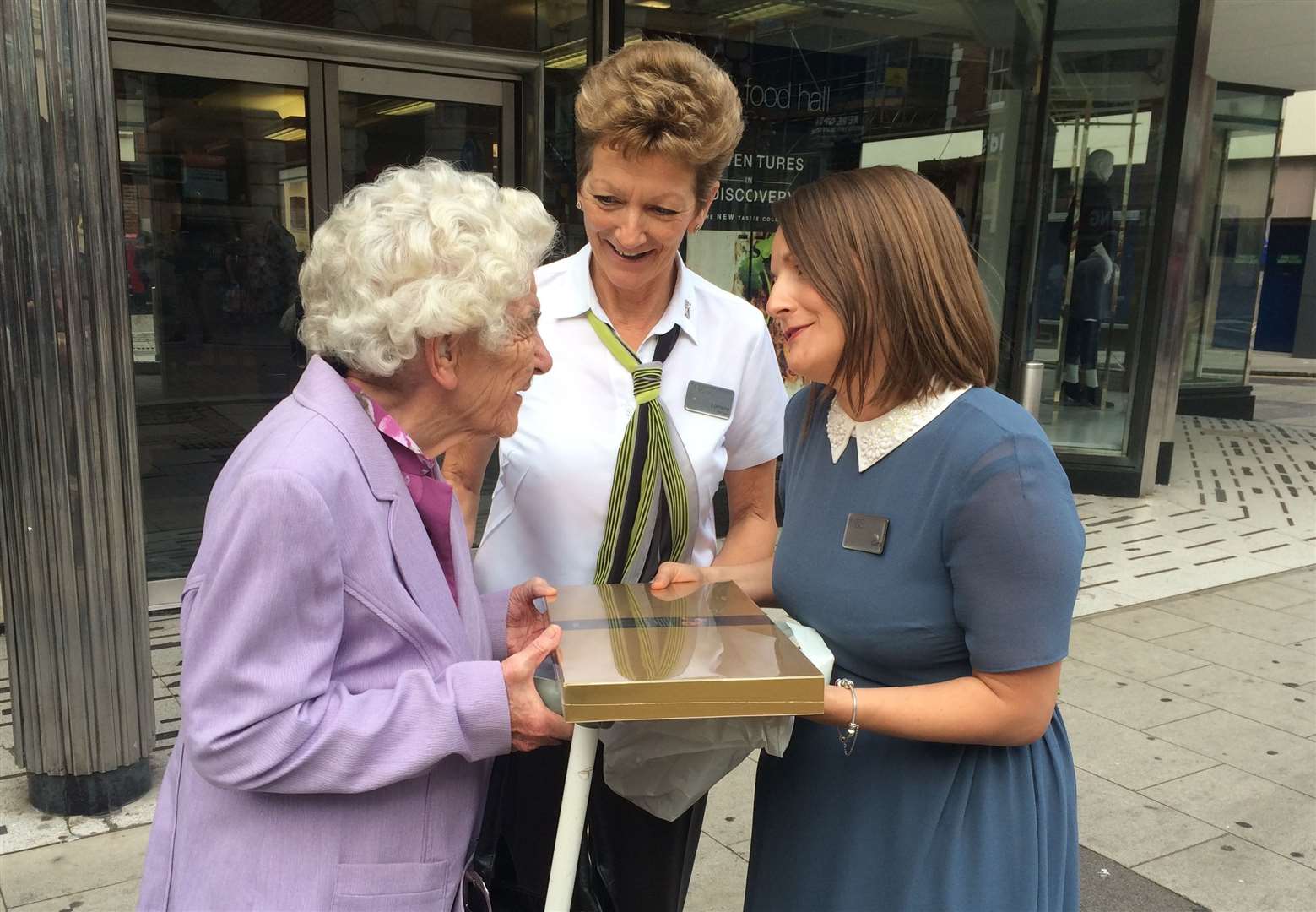 Vera was the last shopper in M&S when it closed and was given a box of chocolates by staff