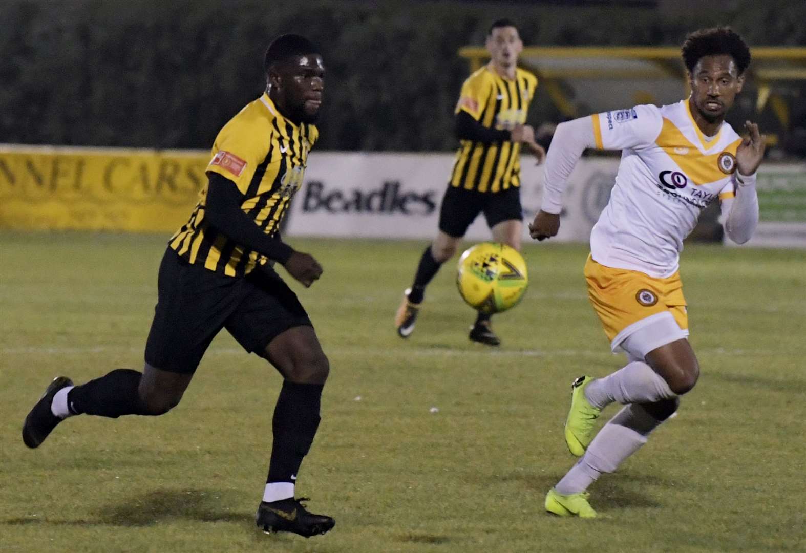 Folkestone's David Smith on the attack against Cray Wanderers. Picture: Barry Goodwin (42483842)