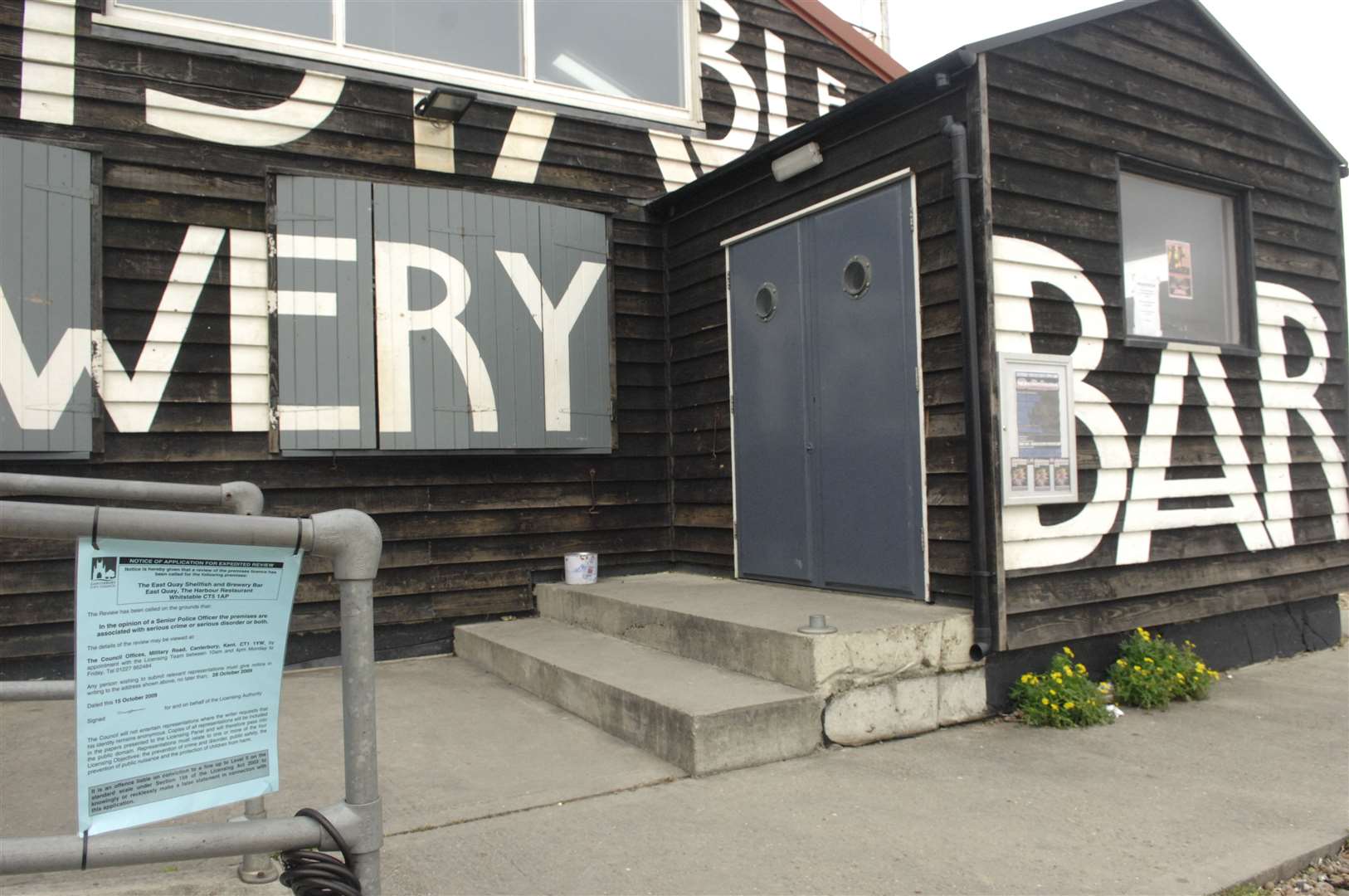 The Whitstable Brewery Bar was on the east Quay at Whitstable harbour