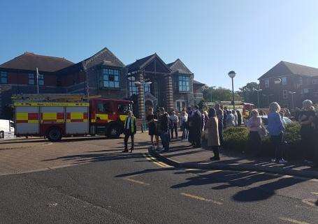 People were evacuated at Canterbury Combined Court today (4826722)