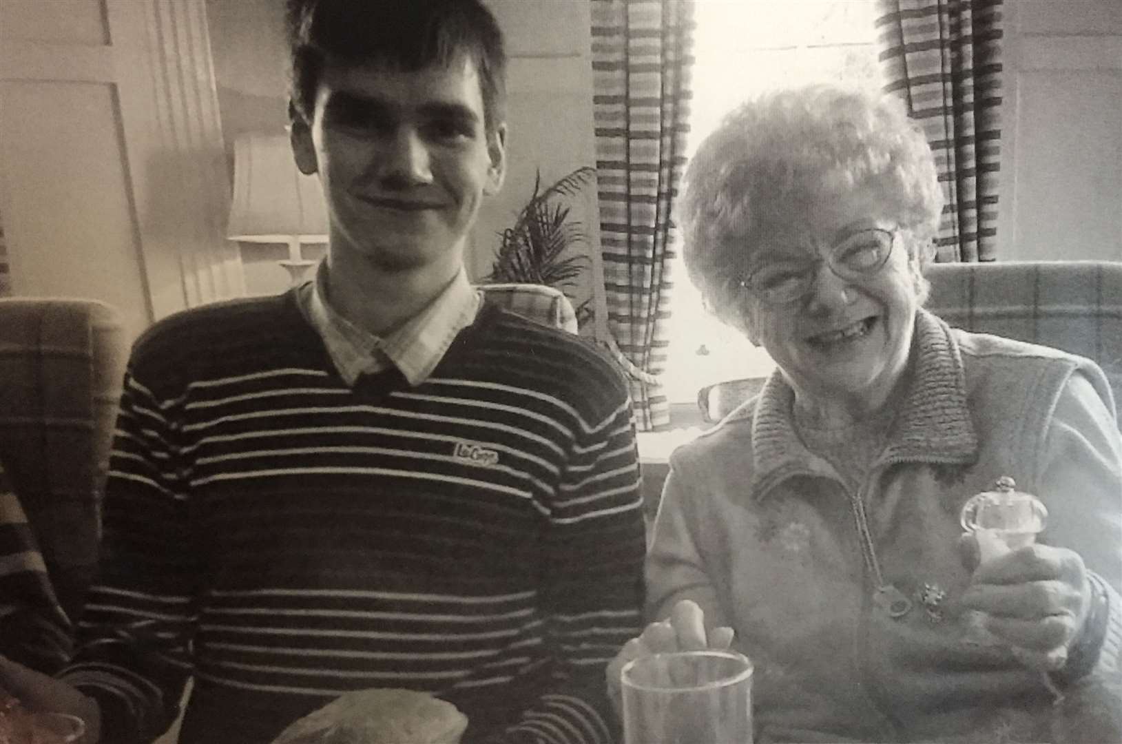 Daniel Whitworth with his grandmother Barbara