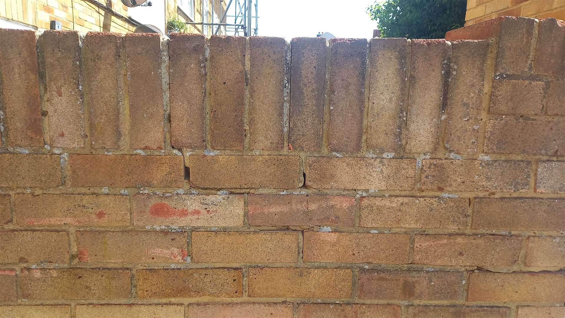 Residents fear the walls could go at any minute due to loose bricks throughout the structures. Picture: Marie Sandhu