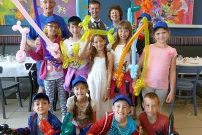 Youngsters from Chernobyl at a party held by John Lewis, Bluewater