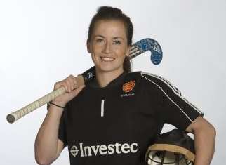 Holcombe and England goalkeeper Maddie Hinch Picture: Ady Kerry / ehb