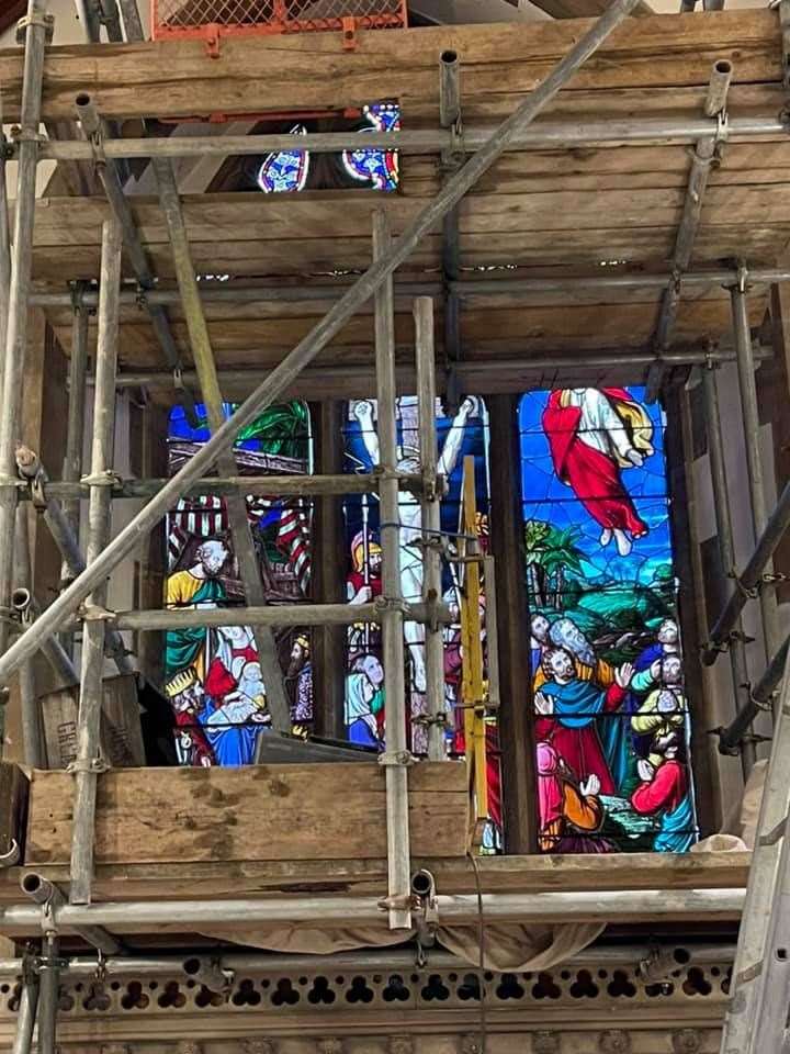 Going back: the 220-year-old stained-glass at Borden parish church