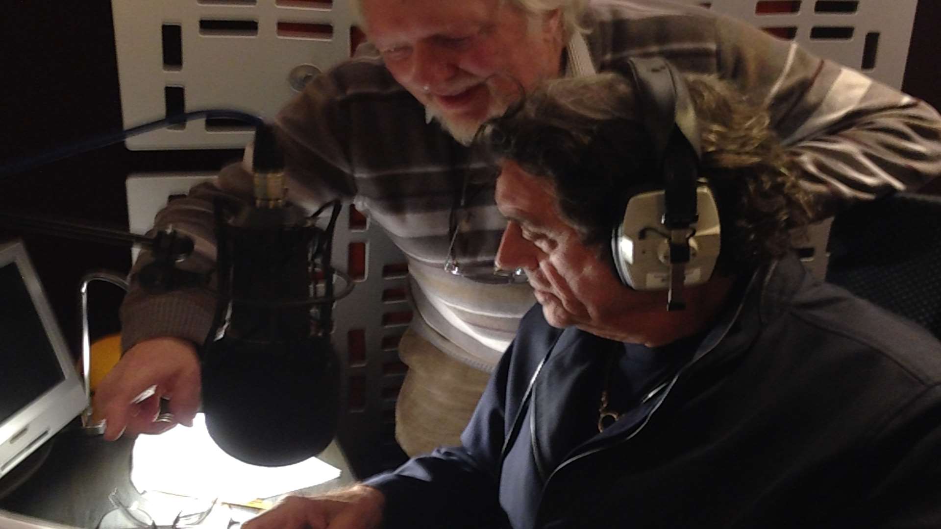 Ian McShane recording with director Ken Rowles