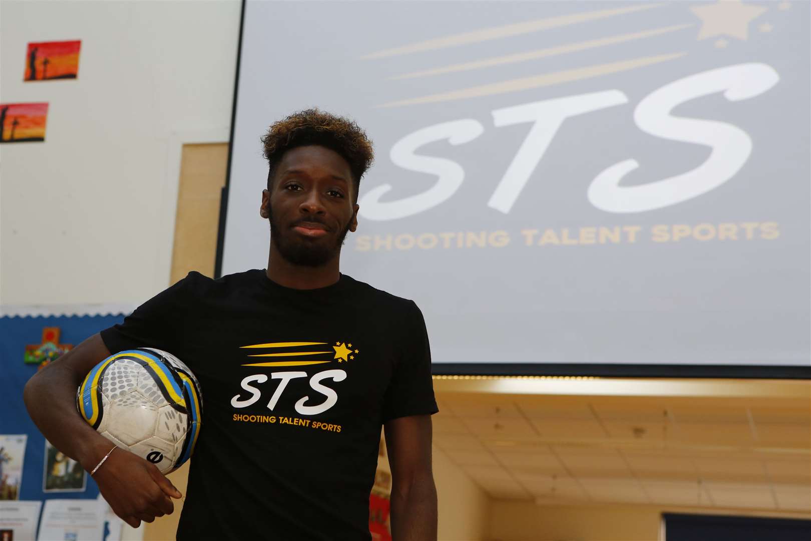 Maidstone's former captain Blair Turgott at the launch of his after-school club at Archbishop Courtnenay School Picture: Andy Jones