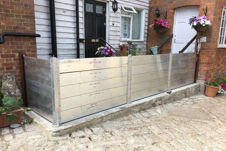 Flood barriers have been installed to reduce the risk to individual properties