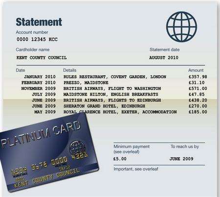 KCC credit card bill