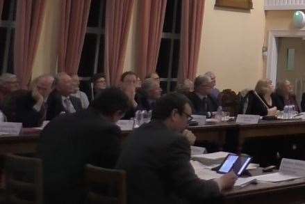 The debate in the council chamber