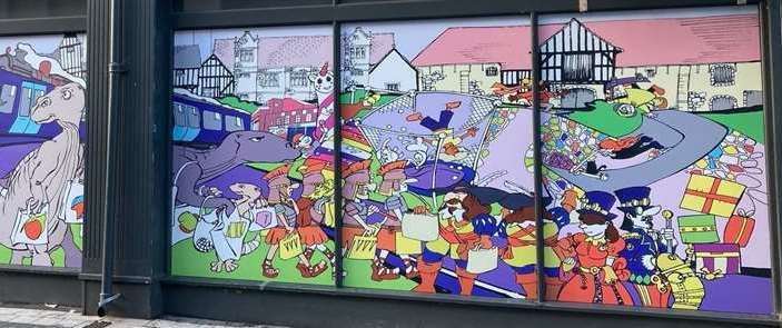 Shoe Zone will replace the former Co-Op store in Week Street, which has been decorated with artwork since its closure. Picture: Maidstone council