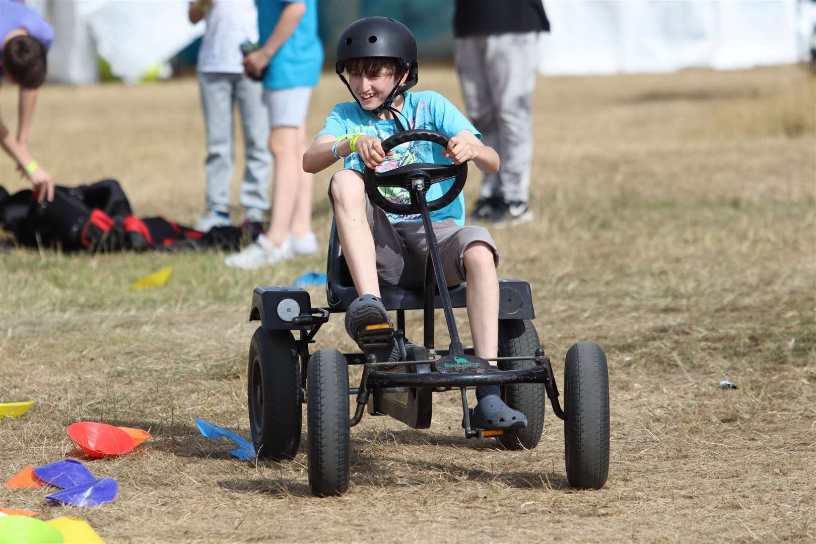 Pedal go-karts at Detling showground for the Kent International Jamboree