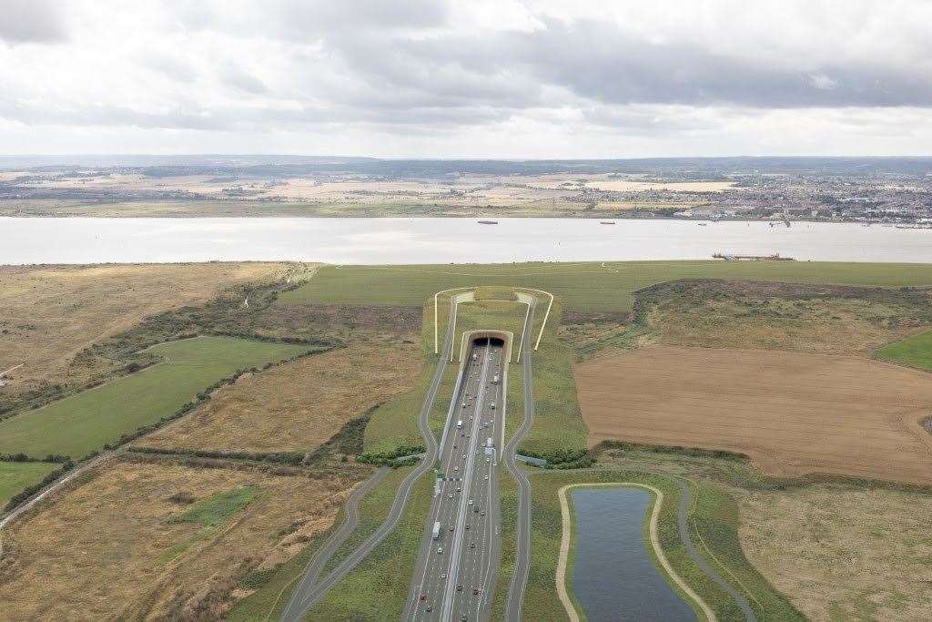 The tunnel will be east of Gravesend, towards Strood