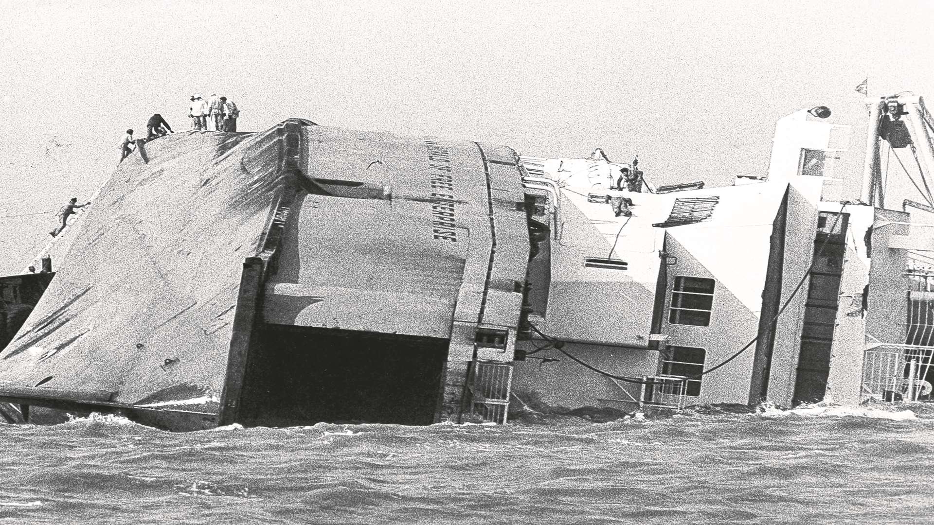 The Herald of Free Enterprise capsized just outside of the Zeebrugge harbour walls