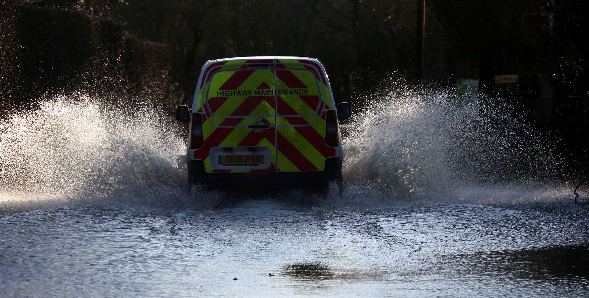 New Barn Road in Hawkenbury has shut because of flooding near Staplehurst. Picture: UK News in Pictures (26827699)