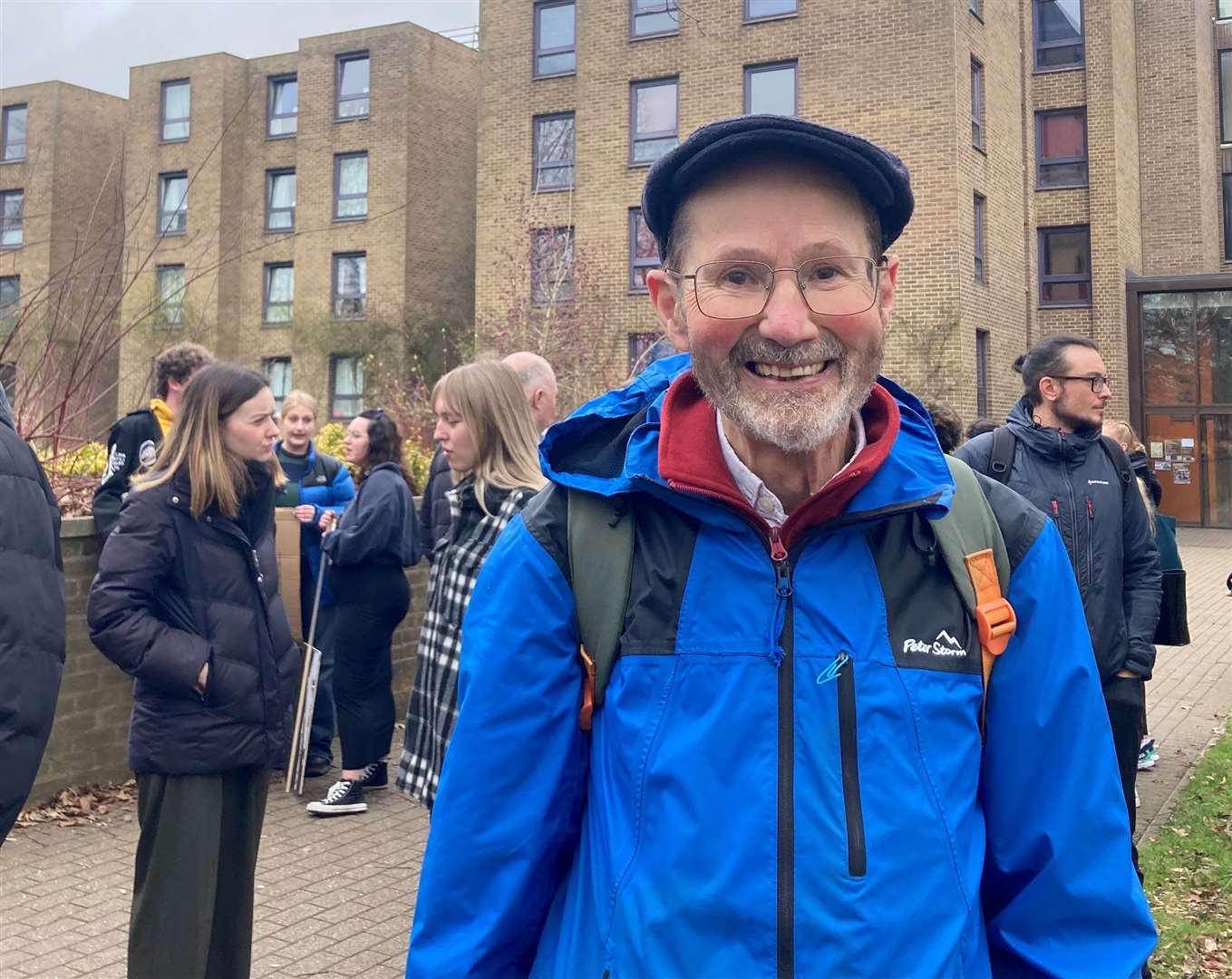 Emeritus professor Peter Taylor-Gooby OBE joins the protests at the University of Kent