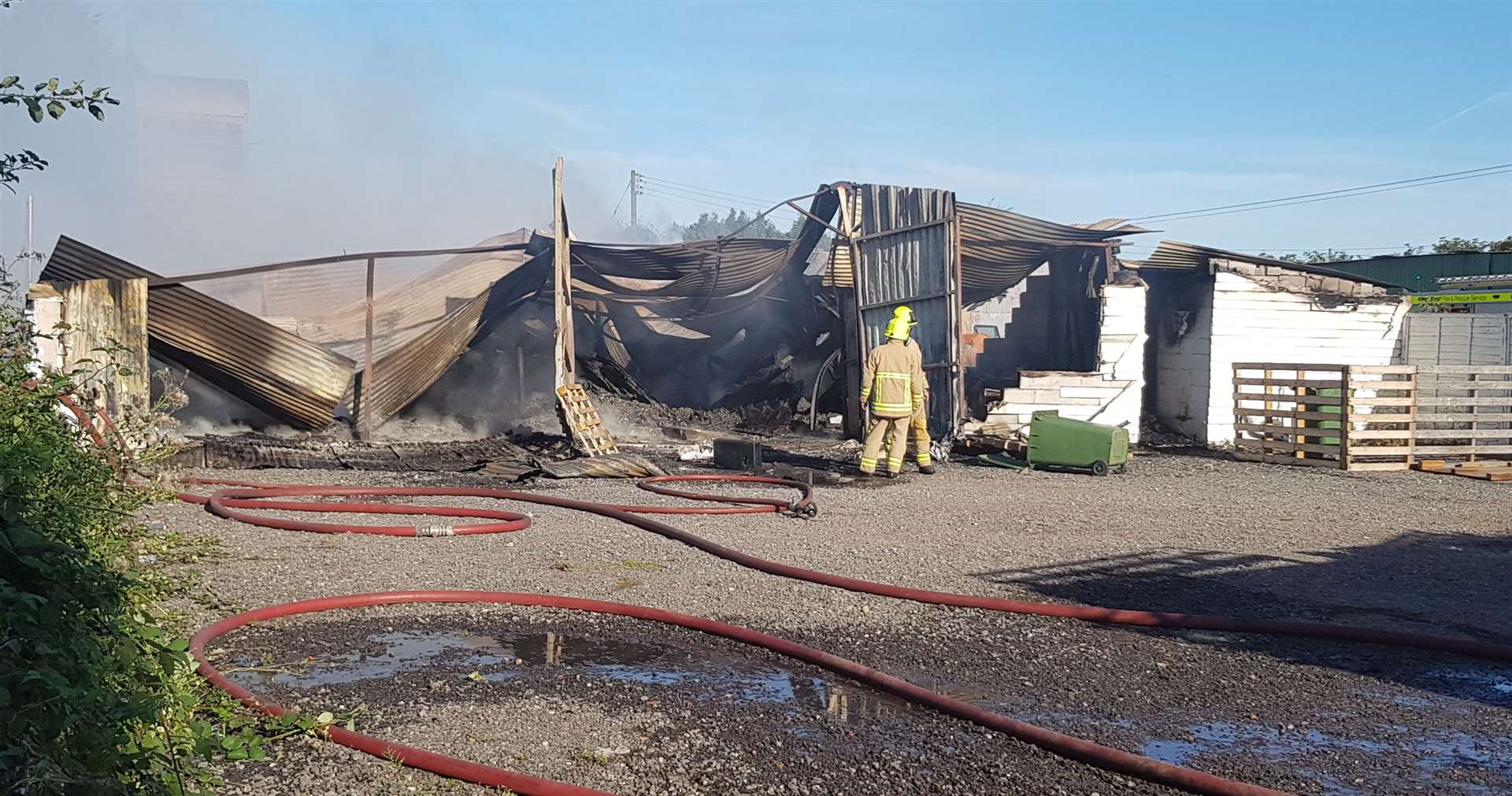 The fire has destroyed the Kingswood workshop