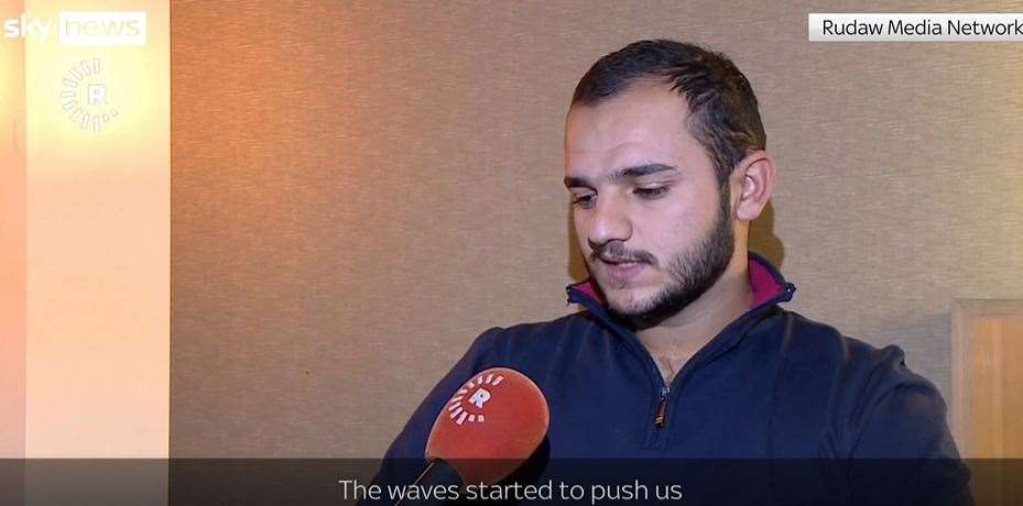 Mohammed Ibrahim Zada, 21, was one of two survivors Picture: Rudaw Media Network