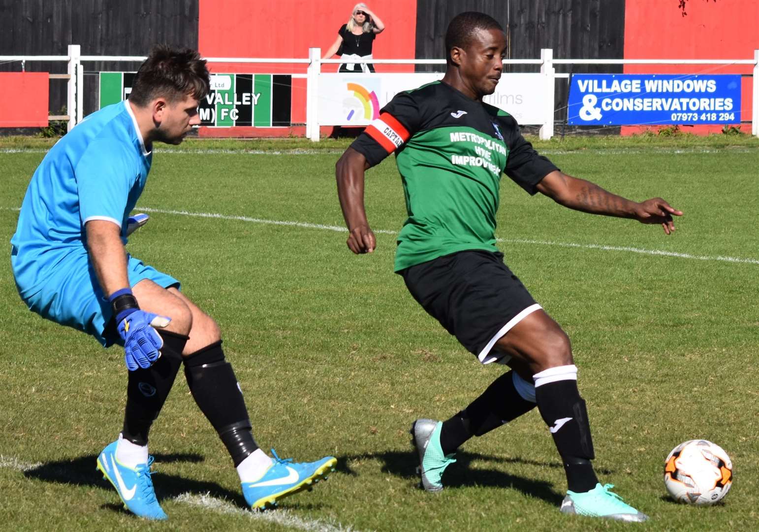 Cray Valley striker Kevin Lisbie Picture: Alan Coomes