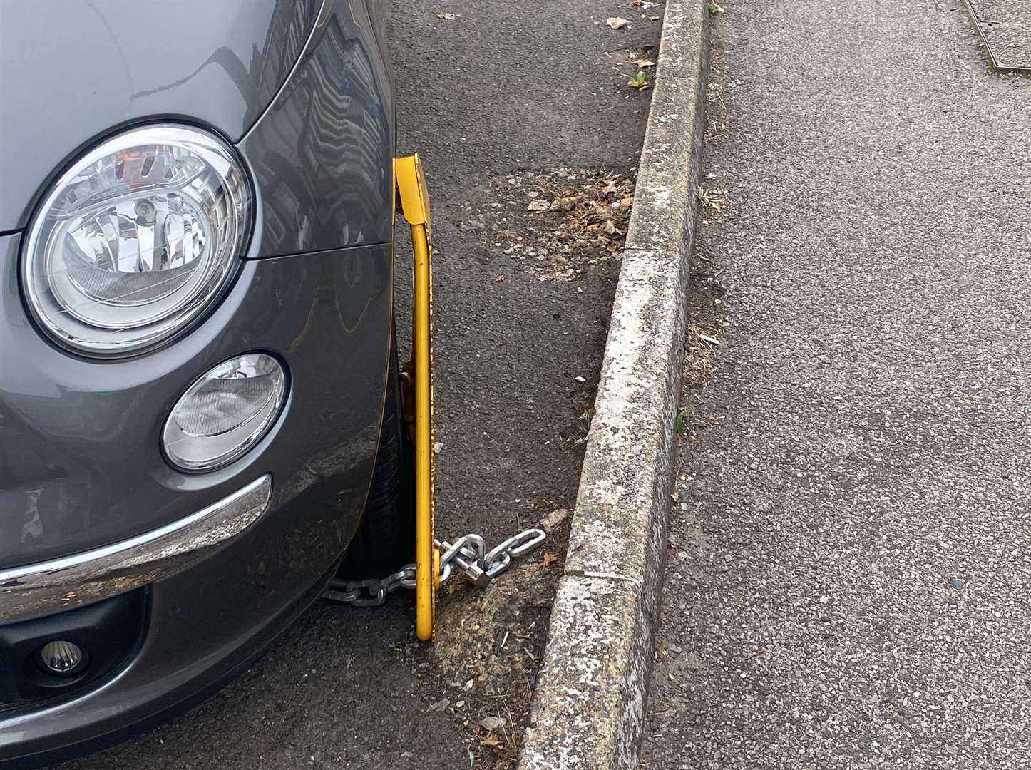 Staff thought the clamped car was a prank at first. Picture: Max Mannouch