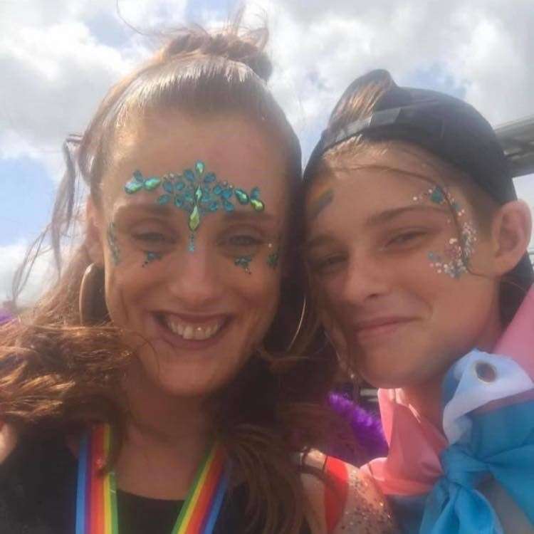 Natasha and Ellis at a Gay Pride event in Margate
