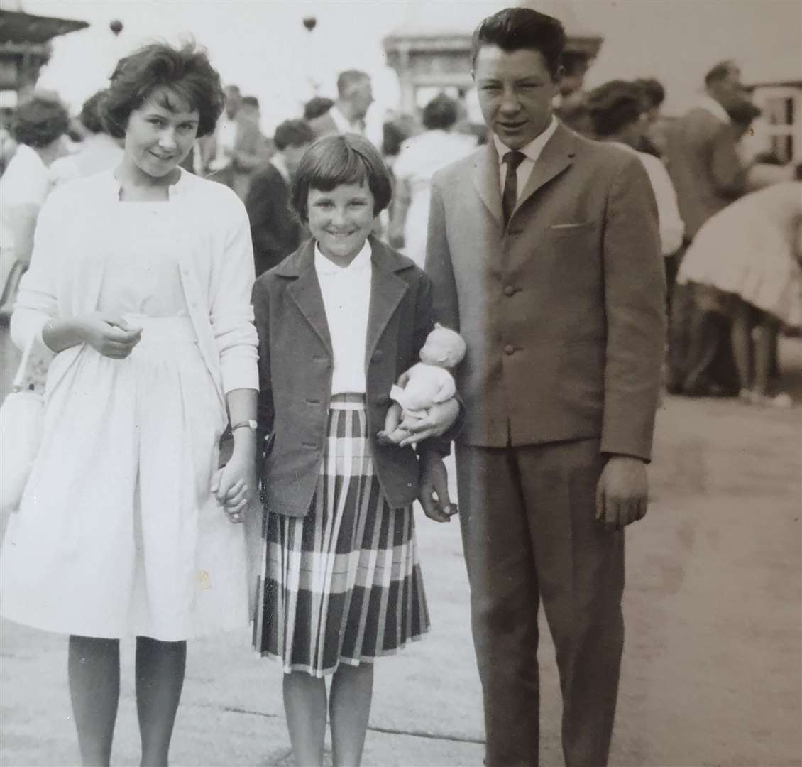 Billy Keefe with sisters Maureen and Ann in 1960