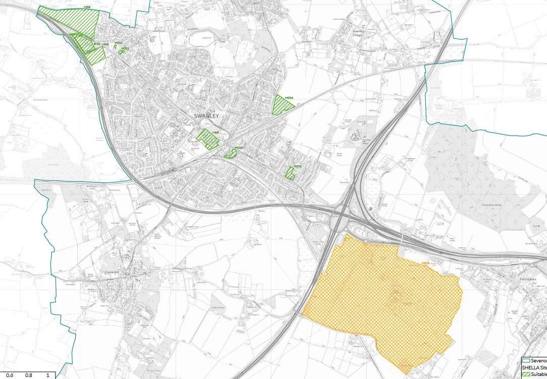 Pedham Place, marked in orange, has been earmarked for development, including a new ground for rugby giants Wasps. Picture: Sevenoaks council