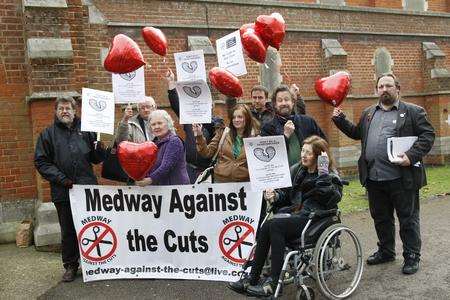 Love heart protest over social care changes