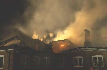 The fire destroyed two-thirds of the clubhouse at Chart Hills. Picture: PAUL DENNIS