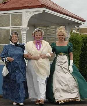 Bygone Days Historical Group in period costume for forthcoming event. Pictured from left, Helen Barham, Angela Cousins and Brenda Rogers