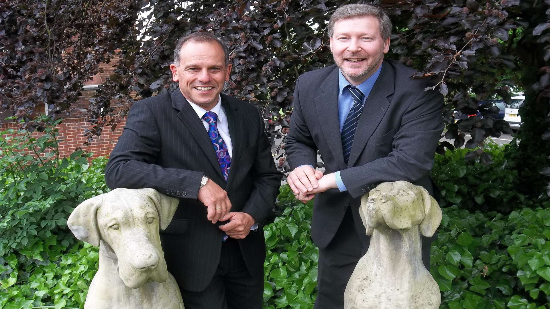Mercure Maidstone Great Danes Hotel general manager Dominic Di Cara and KM Charity Team chief executive Simon Dolby