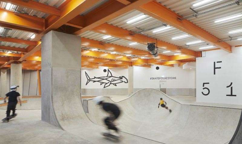 The F51 skate park in Folkestone town centre. Picture: Hufton and Crow