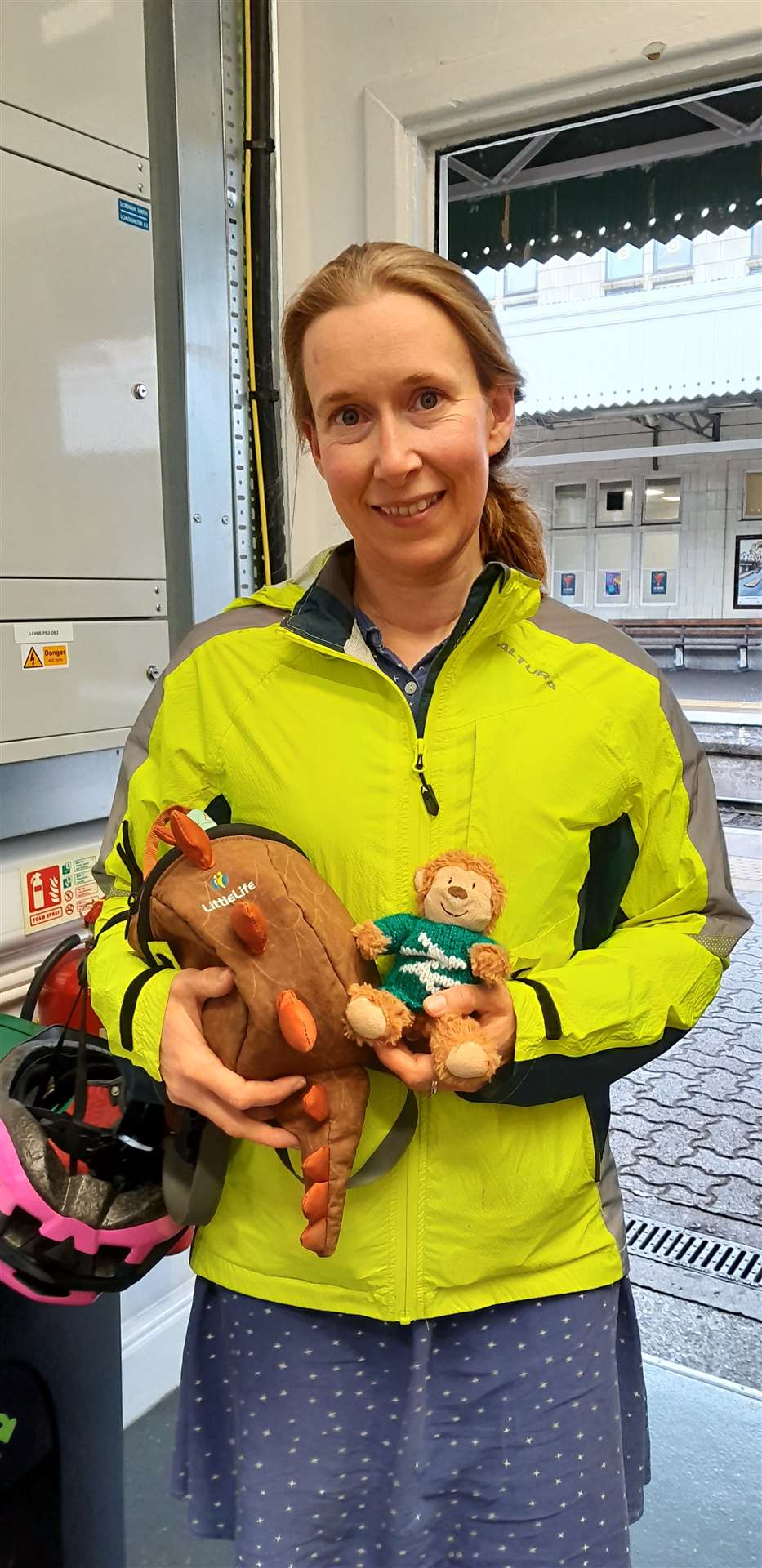 Kayna Tay was delighted when her son’s toy monkey was returned (Network Rail/PA)