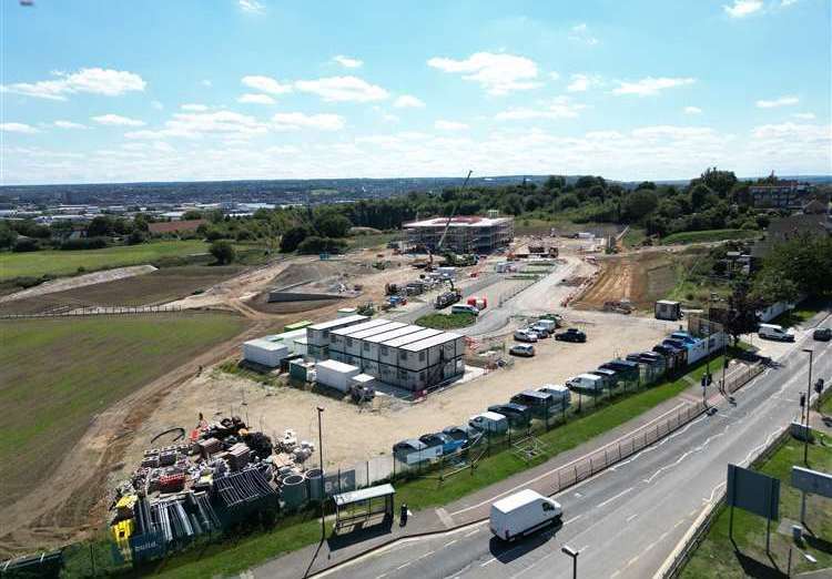 Drone images of the building of Maritime Academy off Frindsbury Hill in Strood. Photo credit: Barry Goodwin