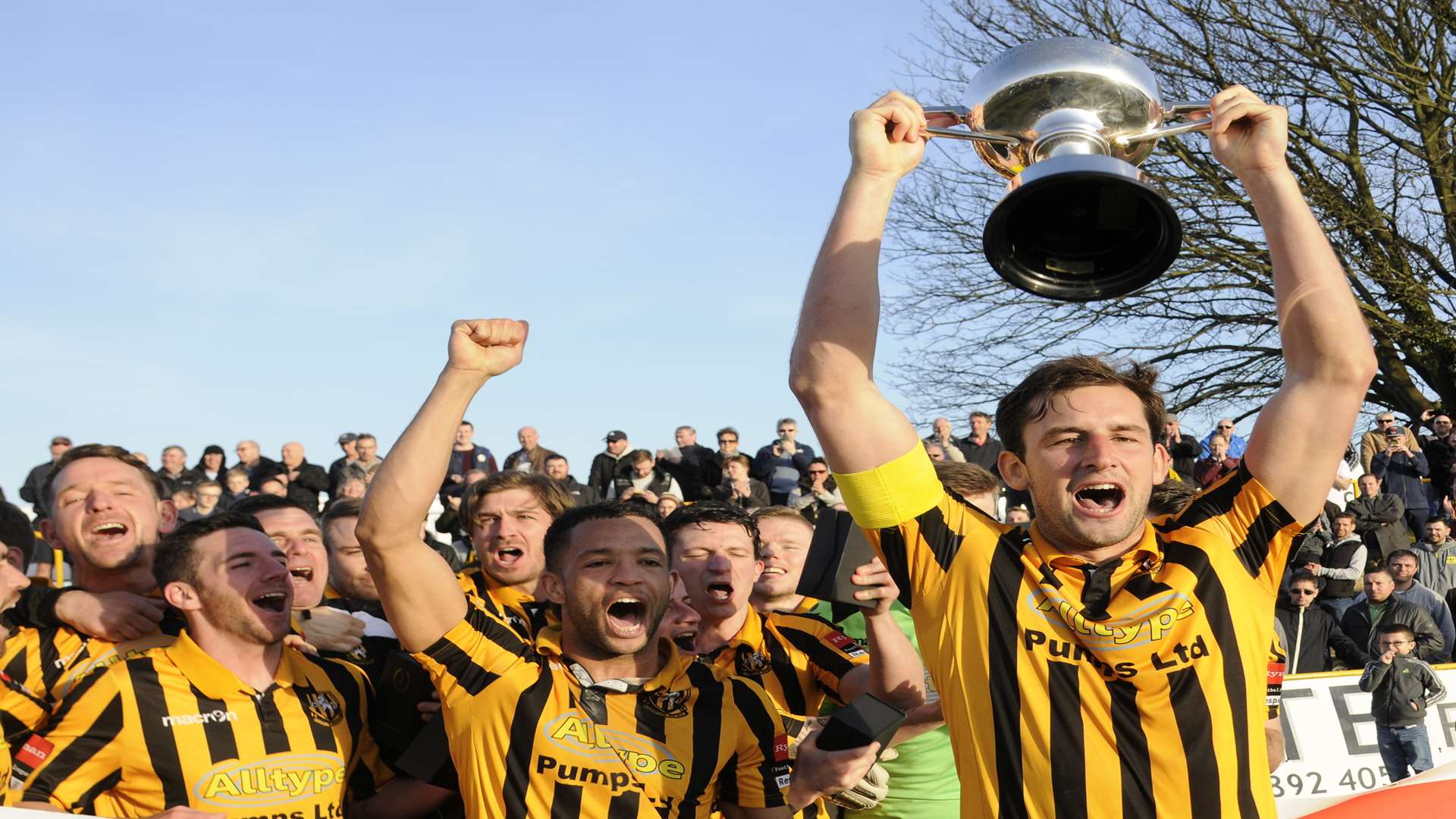 Liam Friend captained Folkestone to the league title this season Picture: Gary Browne