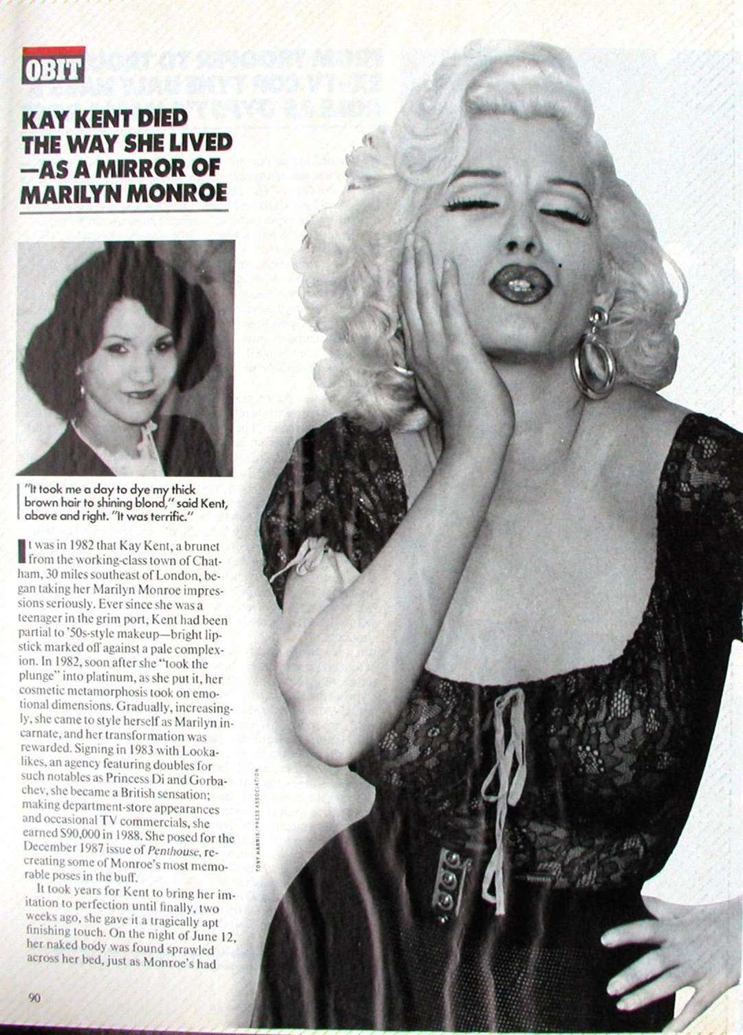 Marilyn Monroe lookalike Kay Kent