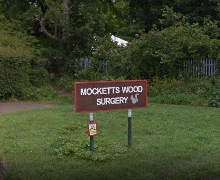Mocketts Wood Surgery. Picture: Google Street View