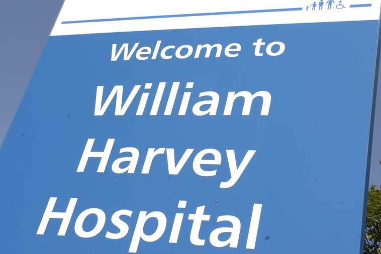 The William Harvey Hospital sign