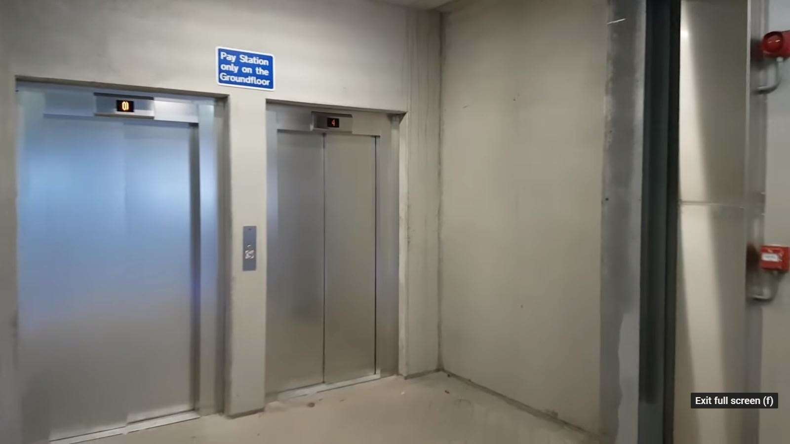 The mystery camerman takes one of the two lifts at Sittingbourne's new multi-storey car park. Picture: Morthren (14031932)