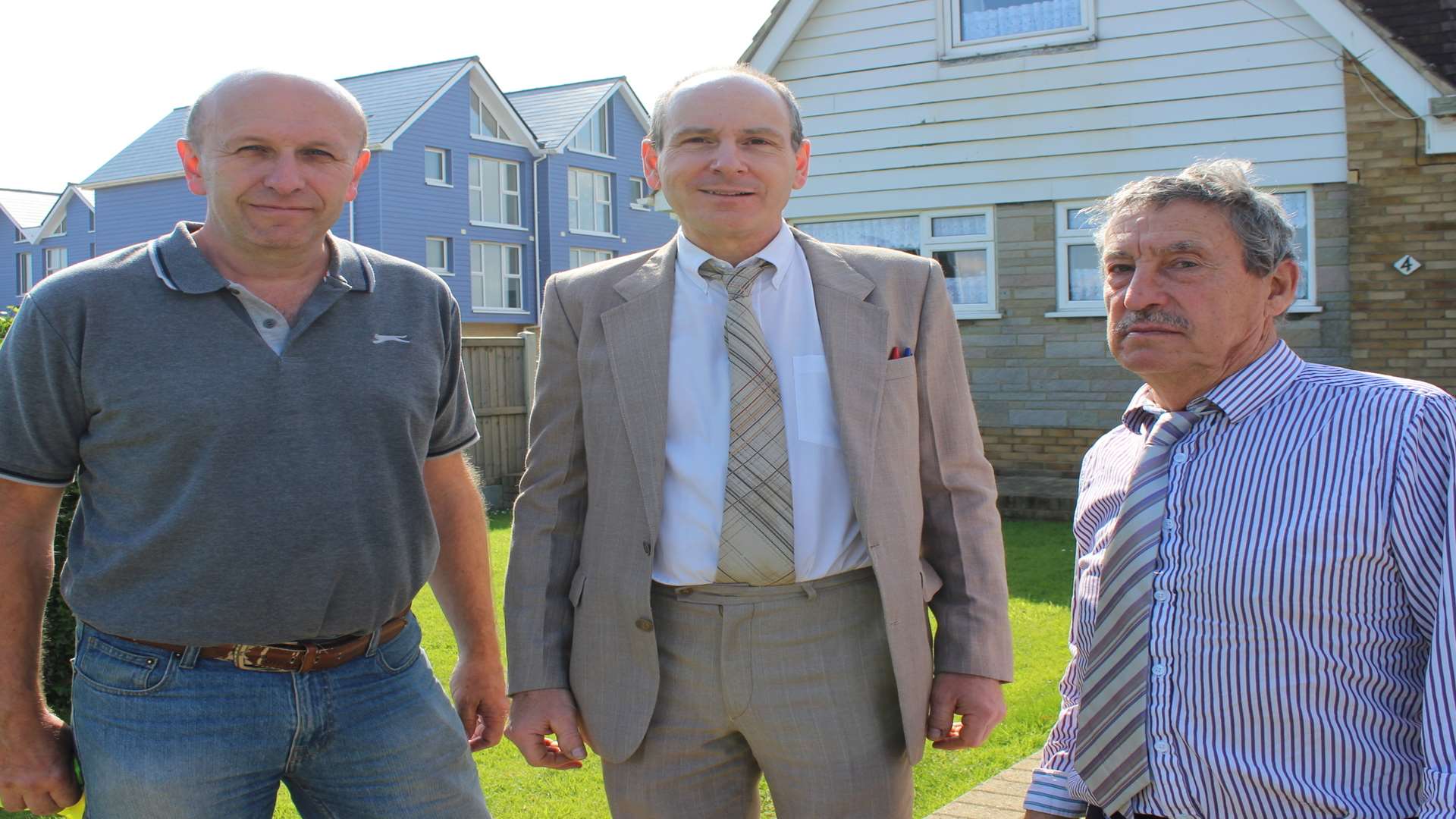 Residents, from the left, Wayne Henderson, Geoff Smith and Tim Bell
