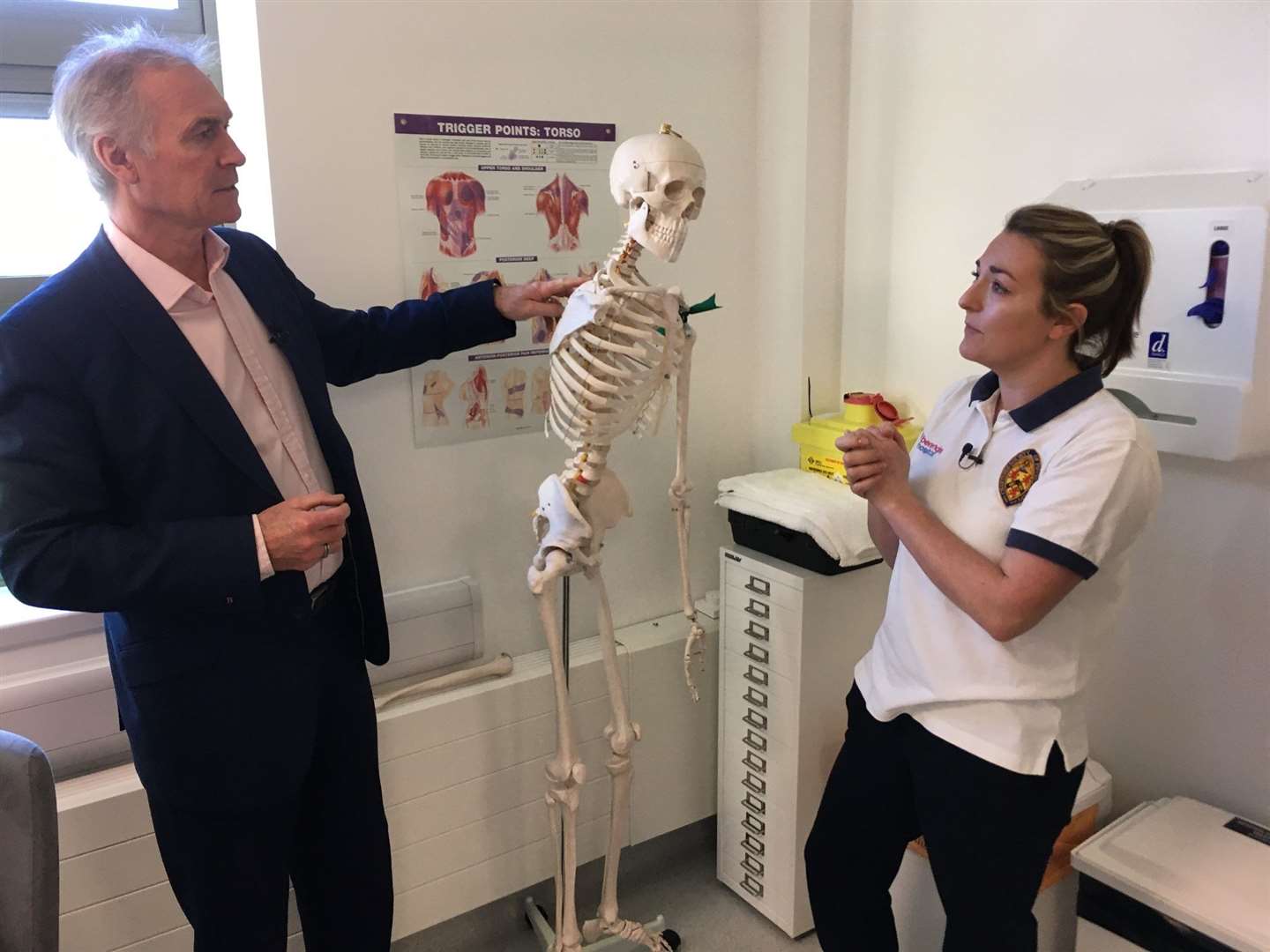 Dr Hilary Jones and lead physiotherapist Bridie O’Loughlin