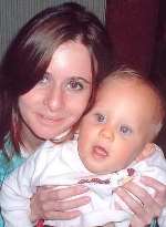 VICTIM: Johanna Croxton, nee Phillips, with baby daughter Eloise. Picture courtesy CONNERS PICTURES