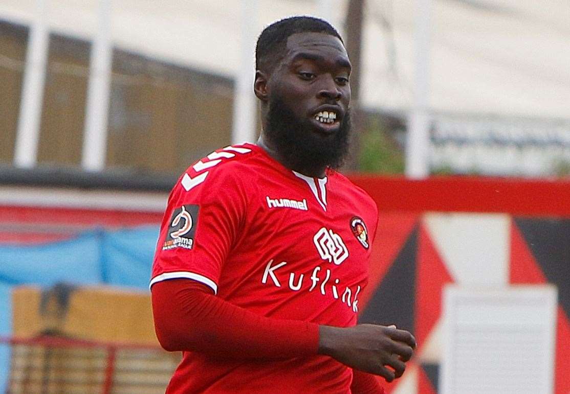 Ayo Obileye - scored for Ebbsfleet at Barnet on Tuesday night. Picture: Andy Jones